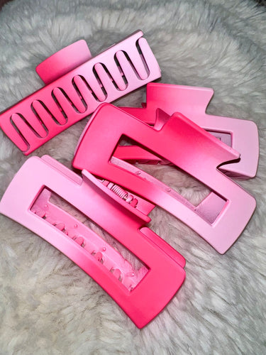 Pink Ombre Hair Claw Clip