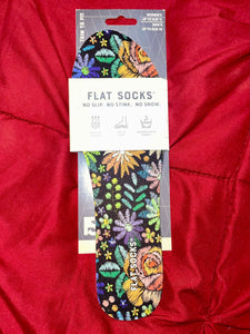Floral Embroidery Flat Socks NEW