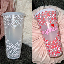 Load image into Gallery viewer, Hearts Valentine Color Change Tumbler 24oz (Custom option)
