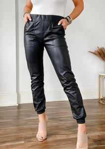 Vegan Leather Joggers Moon Ryder Quick Order