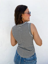 Load image into Gallery viewer, Bianca Basic Stripe Ribbed Tank by Blakeley (Brown L/XL)