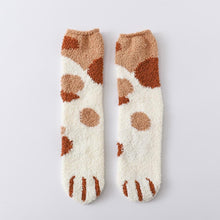 Load image into Gallery viewer, Paw Print Fuzzy Soft Socks