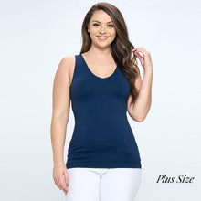 Load image into Gallery viewer, PLUS Seamless Reversible LONG Cami Tank (Size 14-22)