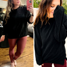 Load image into Gallery viewer, Charlie Corded Crewneck by WLM BLACK
