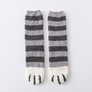 Paw Print Fuzzy Soft Socks