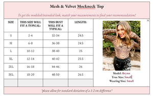 PREORDER Mila Mesh & Velvet High Neck Top by WLM