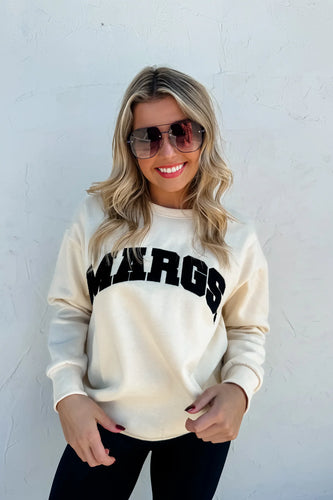 PREORDER Margs Sherpa Letter Sweatshirt by Blakeley CLOSES 11/13