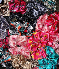 Load image into Gallery viewer, Western Print Satin Hair Scrunchie - Mystery