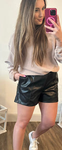 Vegan Leather Shorts by Moon Ryder Quick Order