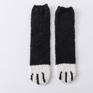 Paw Print Fuzzy Soft Socks