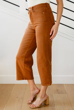 Load image into Gallery viewer, Briar High Rise Control Top Wide Leg Crop Jeans in Camel