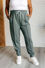 Load image into Gallery viewer, Center Seam Scuba Joggers in Ash Jade