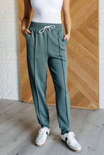 Load image into Gallery viewer, Center Seam Scuba Joggers in Ash Jade