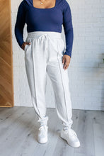 Load image into Gallery viewer, Center Seam Scuba Joggers in Heather Grey