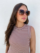 Load image into Gallery viewer, Bianca Basic Stripe Ribbed Tank by Blakeley (Brown L/XL)