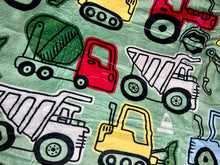 Load image into Gallery viewer, Kids Hooded Blanket - Trucks &amp; Tractors