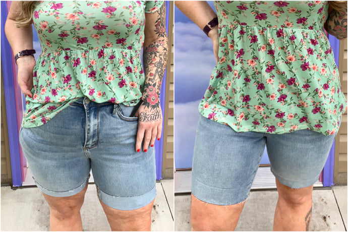 Tummy Control COOL Denim High Waist Judy Blue Shorts