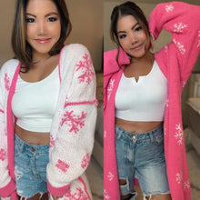 Load image into Gallery viewer, PREORDER Clara Snowflake Reversible Soft Cloud Cardigan CLOSE 9/13
