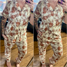 Load image into Gallery viewer, Button Down Pajama Pant Set - Boho Cow