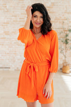 Load image into Gallery viewer, Roll With me Romper in Tangerine