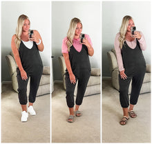 Load image into Gallery viewer, Becky Jumpsuit W/Pockets Black