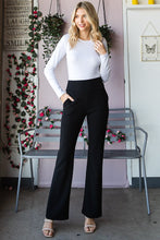 Load image into Gallery viewer, Wide Waist Flare Dress Pant W/Pockets Heimish Black