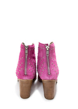 Load image into Gallery viewer, Twilight Studded Heeled Ankle Boot in Magenta