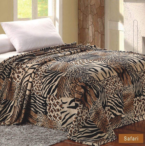 Safari Super Soft Plush Warm Cozy Bed Throw Flannel Blanket