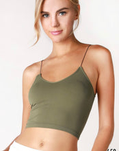 Load image into Gallery viewer, Cropped Cami (Olive)