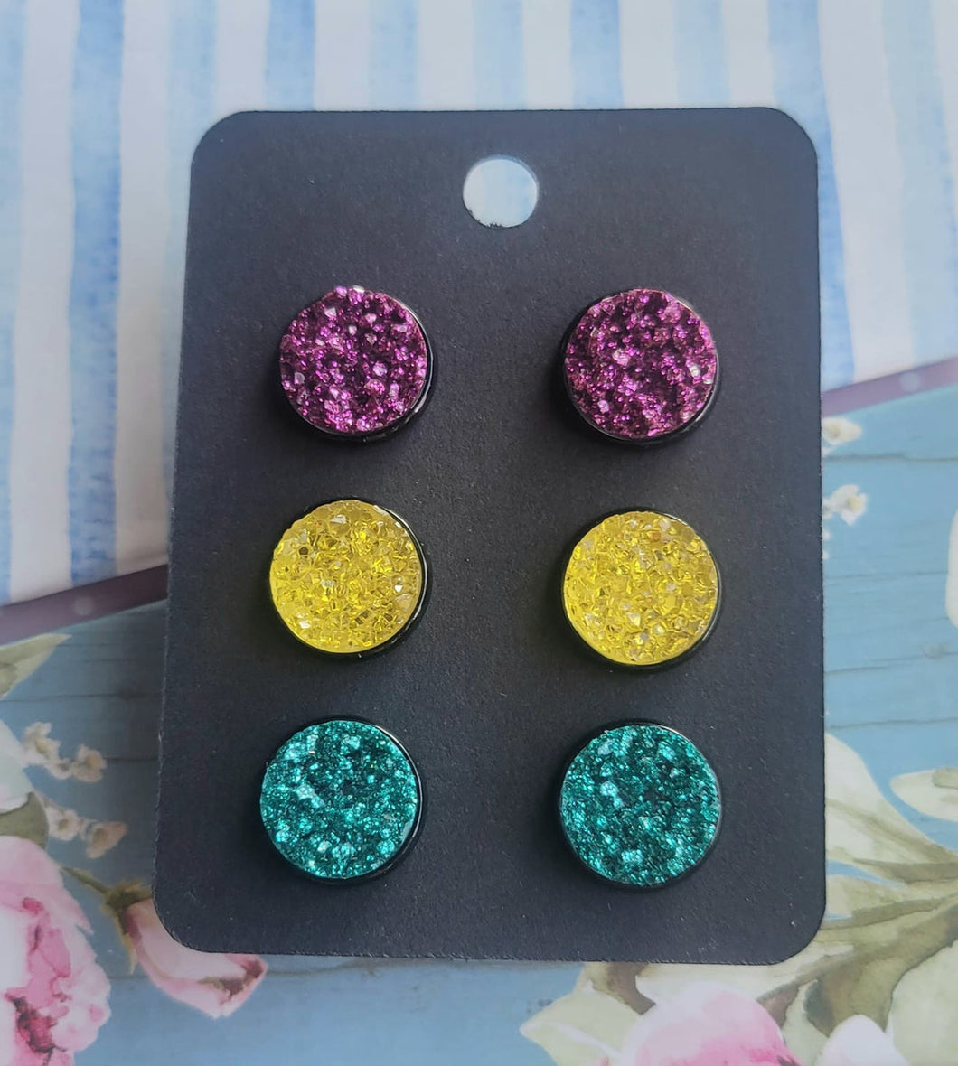Tropical Paradise Druzy Earring (3pack)