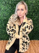 Load image into Gallery viewer, Leopard fuzzy Cardigan