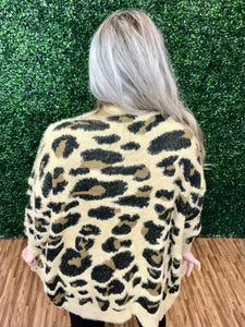 Leopard fuzzy Cardigan