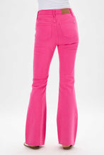 Load image into Gallery viewer, HW Hot Pink Judy Blue Cut Hem Flare 88618